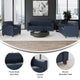 Navy |#| Reception Set in Navy with Clean Line Stitched Frame - Hospitality Seating