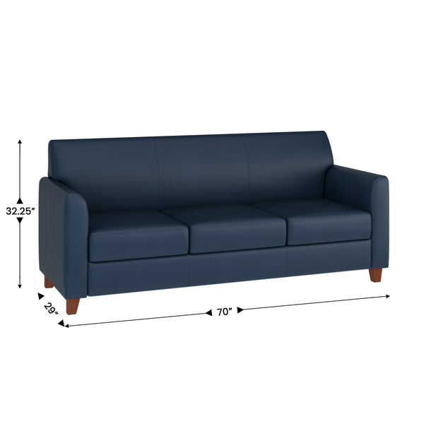 Navy |#| Reception Set in Navy with Clean Line Stitched Frame - Hospitality Seating