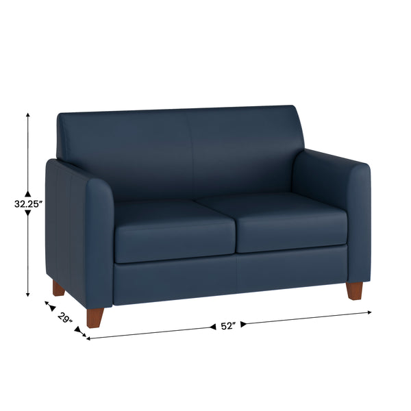 Navy |#| Reception Set in Navy with Clean Line Stitched Frame - Hospitality Seating