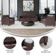 Brown |#| Reception Set in Brown with Clean Line Stitched Frame - Hospitality Seating