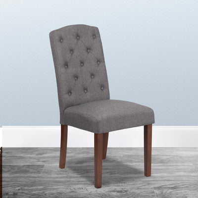 HERCULES Grove Park Series Diamond Patterned Button Tufted Parsons Chair