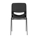 Black |#| Ergonomic Heavy-Duty Flex Comfort Classroom Stack Chair in Black