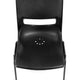 Black |#| Ergonomic Heavy-Duty Flex Comfort Classroom Stack Chair in Black