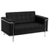 HERCULES Lesley Series Contemporary LeatherSoft Double Stitch Detail Loveseat with Encasing Frame