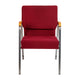 Burgundy Fabric/Silver Vein Frame |#| 21inch Stackable Church Chair with Arms in Burgundy Fabric - Silver Vein Frame