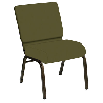 HERCULES Series 21''W Church Chair in E-Z Vinyl - Gold Vein Frame - View 1