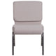 Gray Dot Fabric/Silver Vein Frame |#| 21inchW Church Chair in Gray Dot Fabric - Silver Vein Frame