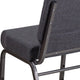 Dark Gray Fabric/Silver Vein Frame |#| 21inchW Church Chair in Dark Gray Fabric - Silver Vein Frame