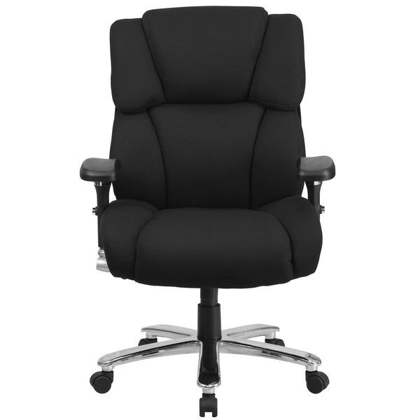 Black Fabric |#| 24/7 Intensive Use Big & Tall 400 lb. Rated High Back Black Fabric Chair