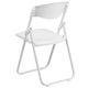 White |#| 500 lb. Capacity Heavy Duty White Folding Chair with Built-in Ganging Brackets