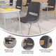 Gray Plastic/Chrome Frame |#| 880 lb. Capacity Gray Shell Stack Chair with Chrome Frame and 18inch Seat Height