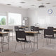Gray Plastic/Chrome Frame |#| 880 lb. Capacity Gray Shell Stack Chair with Chrome Frame and 18inch Seat Height