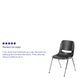 Black Plastic/Chrome Frame |#| 880 lb. Capacity Black Shell Stack Chair with Chrome Frame and 18inch Seat Height