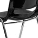 Black Plastic/Chrome Frame |#| 880 lb. Capacity Black Shell Stack Chair with Chrome Frame and 18inch Seat Height