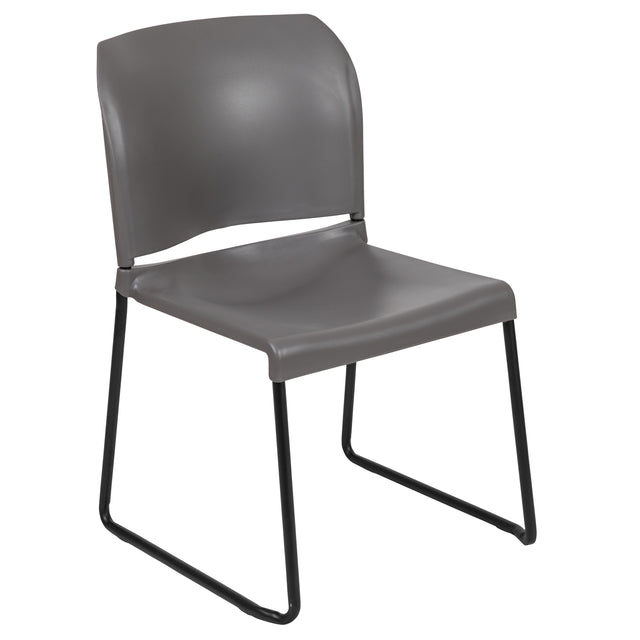 HERCULES Series 880 lb. Capacity Full Back Contoured Stack Chair with Powder Coated Sled Base - View 1
