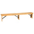 HERCULES Series 8' x 12'' Solid Pine Folding Farm Bench with 3 Legs