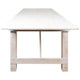 Antique Rustic White |#| 9' x 40inch Rectangular Antique Rustic White Solid Pine Folding Farm Table