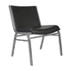 Black Vinyl |#| Big & Tall 1000 lb. Rated Black Vinyl Stack Chair - Reception Seating