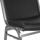 Black Vinyl |#| Big & Tall 1000 lb. Rated Black Vinyl Stack Chair - Reception Seating