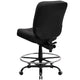 Black LeatherSoft |#| Big & Tall 400 lb. Rated Black LeatherSoft Ergonomic Drafting Chair