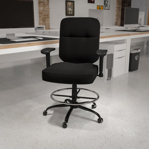 HERCULES Series Big & Tall 400 lb. Rated Ergonomic Drafting Chair with Rectangular Back and Adjustable Arms