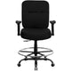 Black Fabric |#| Big & Tall 400 lb. Rated Rectangular Back Black Fabric Ergonomic Draft Chair