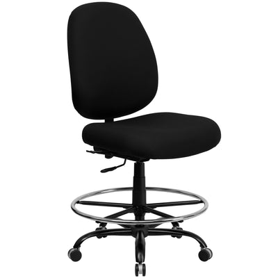 HERCULES Series Big & Tall 400 lb. Rated Fabric Ergonomic Drafting Chair with Adjustable Back Height