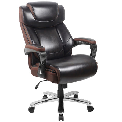 HERCULES Series Big & Tall 500 lb. Rated LeatherSoft Executive Swivel Ergonomic Office Chair with Height Adjustable Headrest