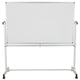 64.25"W x 64.75"H |#| 64.25"W x 64.75"H Double-Sided Mobile White Board with Shelf - Flip Over Board