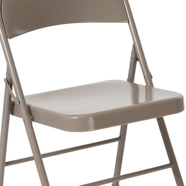 Gray |#| Double Braced Gray Metal Folding Chair - Event Chair - Portable Chair