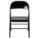 Black |#| Double Braced Black Metal Folding Chair - Event Chair - Portable Chair