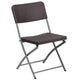 Brown Rattan Plastic Folding Chair with Gray Frame - Event Chair