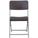 Brown Rattan Plastic Folding Chair with Gray Frame - Event Chair