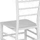 White |#| White Stackable Resin Chiavari Chair - Banquet and Event Furniture