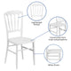 White |#| White Resin Stacking Napoleon Chair - Banquet and Event Furniture