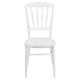 White |#| White Resin Stacking Napoleon Chair - Banquet and Event Furniture