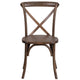 Early American |#| Stackable Early American Wood Cross Back Chair - Dining Room Seating
