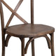 Early American |#| Stackable Early American Wood Cross Back Chair - Dining Room Seating