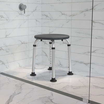 HERCULES Series Tool-Free and Quick Assembly, 300 Lb. Capacity, Adjustable Bath & Shower Stool - View 2