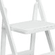 White |#| White Wood Folding Chair with Detachable Vinyl Padded Seat