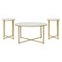 Hampstead Collection Coffee and End Table Set - Laminate Top with Crisscross Frame, 3 Piece Occasional Table Set