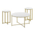 Hampstead Collection Coffee and End Table Set - Laminate Top with Crisscross Frame, 3 Piece Occasional Table Set