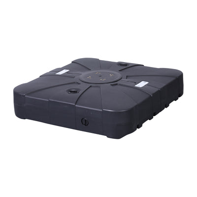 Hank Heavy Duty Weather-Resistant Universal Offset Umbrella Base with Grooved Handles and Built-In Wheels - View 1