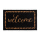 Black |#| Indoor/Outdoor Coir Doormat with Welcome Message and Non-Slip Back-Black/Natural
