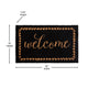Black |#| Indoor/Outdoor Coir Doormat with Welcome Message and Non-Slip Back-Black/Natural
