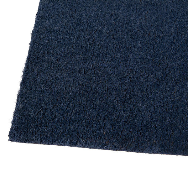 Navy |#| Indoor/Outdoor Solid Coir Entryway Doormat with Non-Slip Backing in Navy