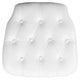 White |#| Hard White Tufted Vinyl Chiavari Chair Cushion - Event Accessories