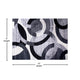 Gray,8' x 10' |#| Modern Geometric Design Area Rug in Black, Gray, and White - 8' x 10'