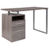 Harwood Desk with Two Drawers and Metal Frame