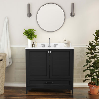 Bathroom Vanity with Undermount Sink, Cabinet, and Drawer - View 2
